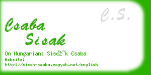 csaba sisak business card